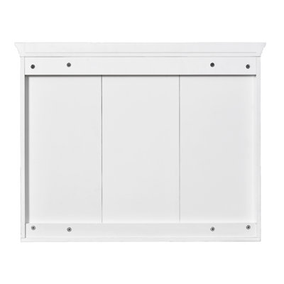 Armoire à pharmacie murale, armoire de salle de bain murale avec 2 portes en verre, armoire de rangement au-dessus de la toilette avec beaucoup de rangement
