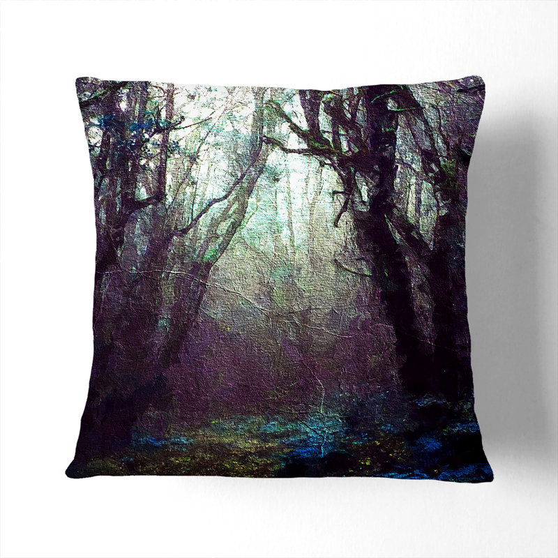 A Forest Arch In Abstract Square Throw Cushion, 55 x 55 cm