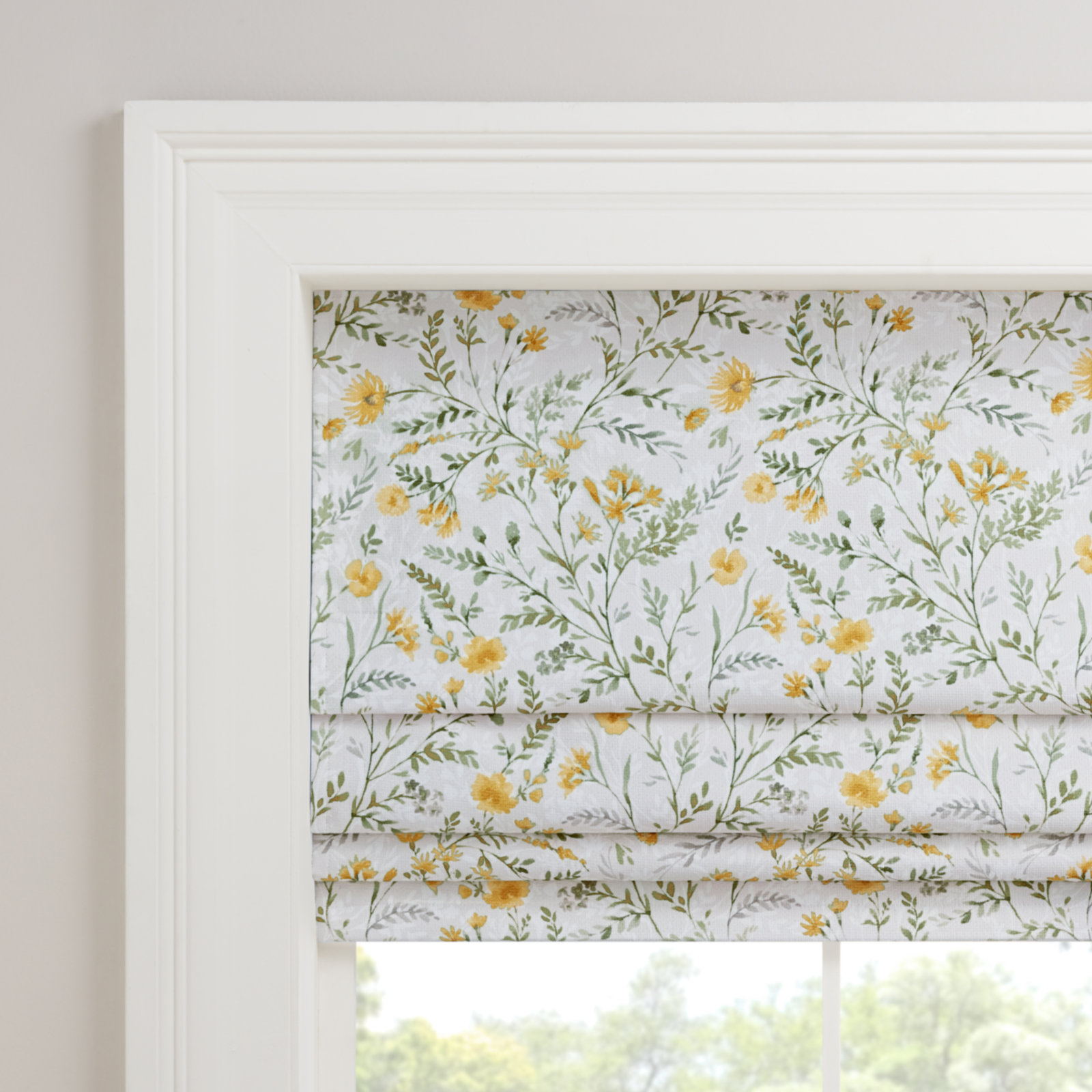 Blackout Roman Shade, Aloe, 64''L x 35''W