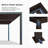 13 Ft. W x 11 Ft. D Aluminum Pergola with Roller Shade, 1 Long Side