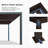 16 Ft. W x 12 Ft. D Aluminum Pergola with Roller Shade, 1 Long Side and 1 Short Side