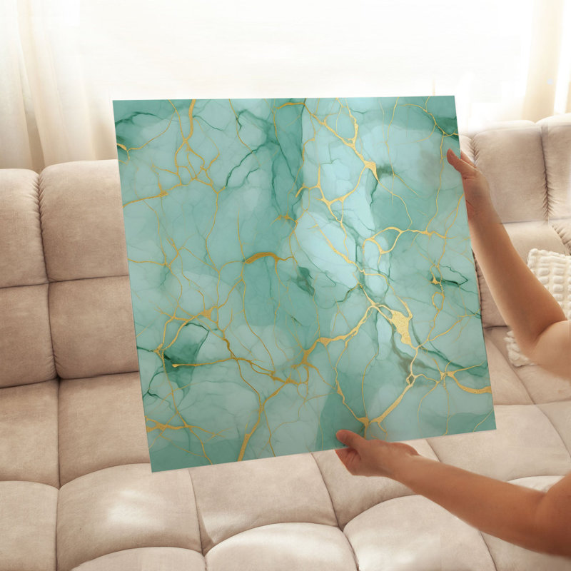 «Abstract Dreaming of Abstract Geode Crystals», reproduction d'art moderne sans cadre, H 24 po x l 24 po