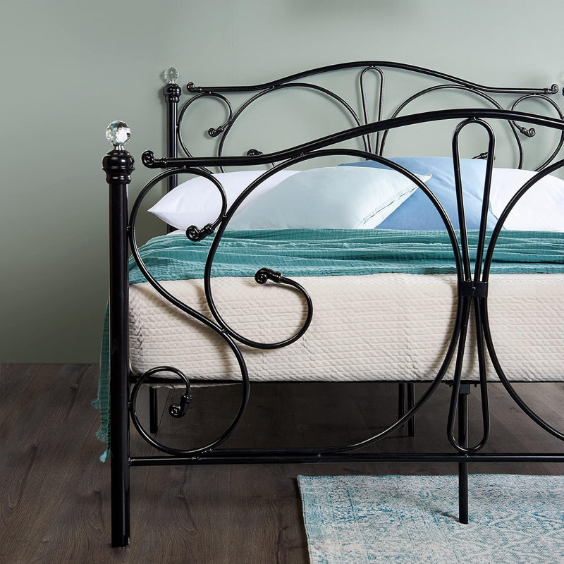 Philmont Metal Bed, Black, Double (4'6)