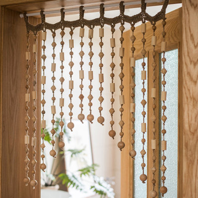 Solid Wood Room Darkening Curtain Single Panel