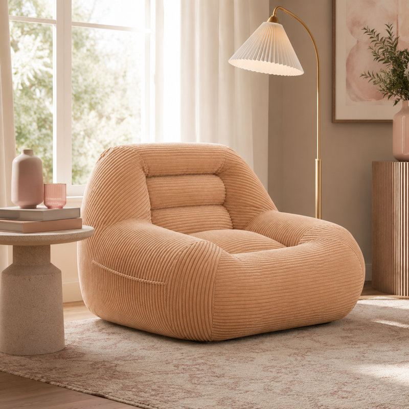 Fauteuil à billes de 30 pouces en forme de panda, idéal pour les salons et les chambres à coucher.