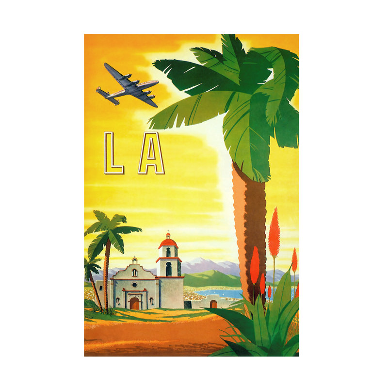 Art sur toile Marcus Jules Los Angeles, H 12 po x l 19 po