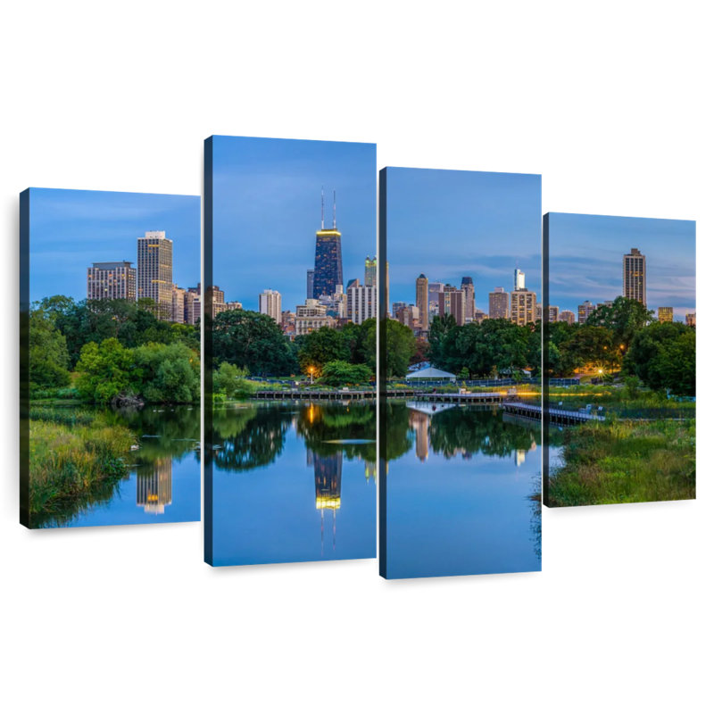 Sirci Chicago depuis Lincoln Park, H 42 po x l 68 po