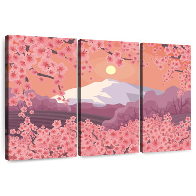 Paysage de cerisiers Harnek au Japon