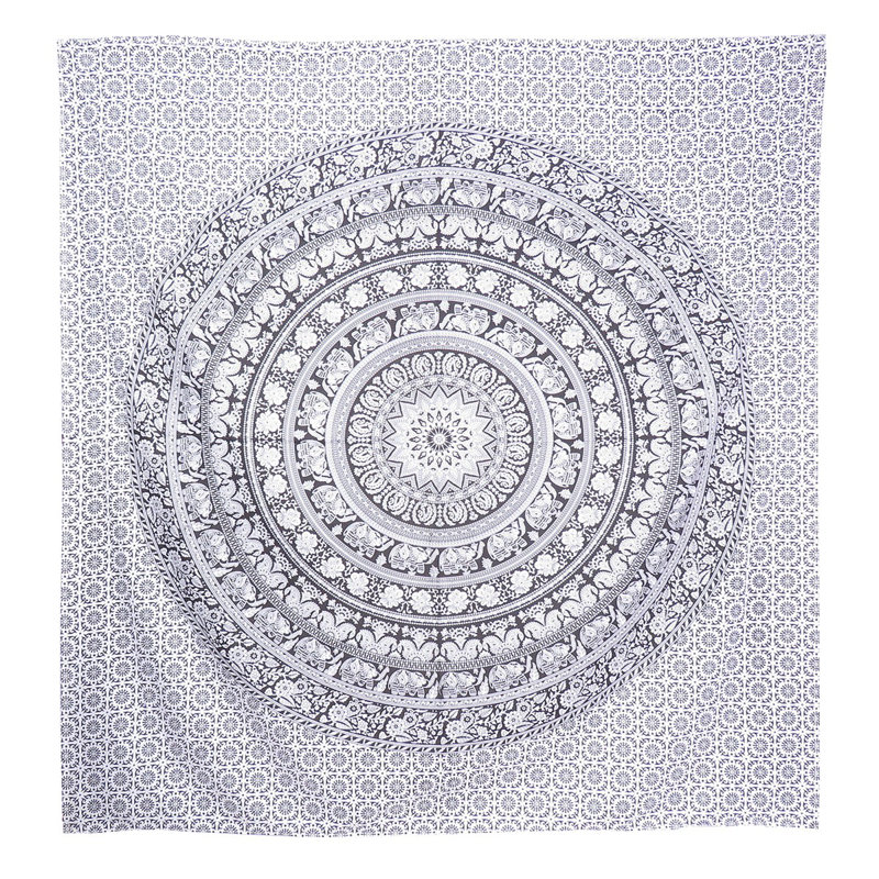 Tapisserie en coton 92 po x 84 po Mandala