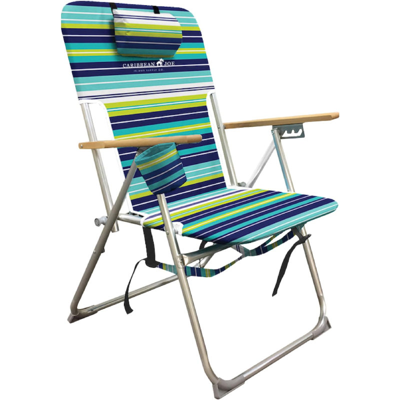 Chaise de camping pliante avec coussins Hainesville