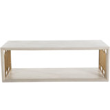 Ainsworth Solid Wood Floor Shelf Coffee Table with Storage