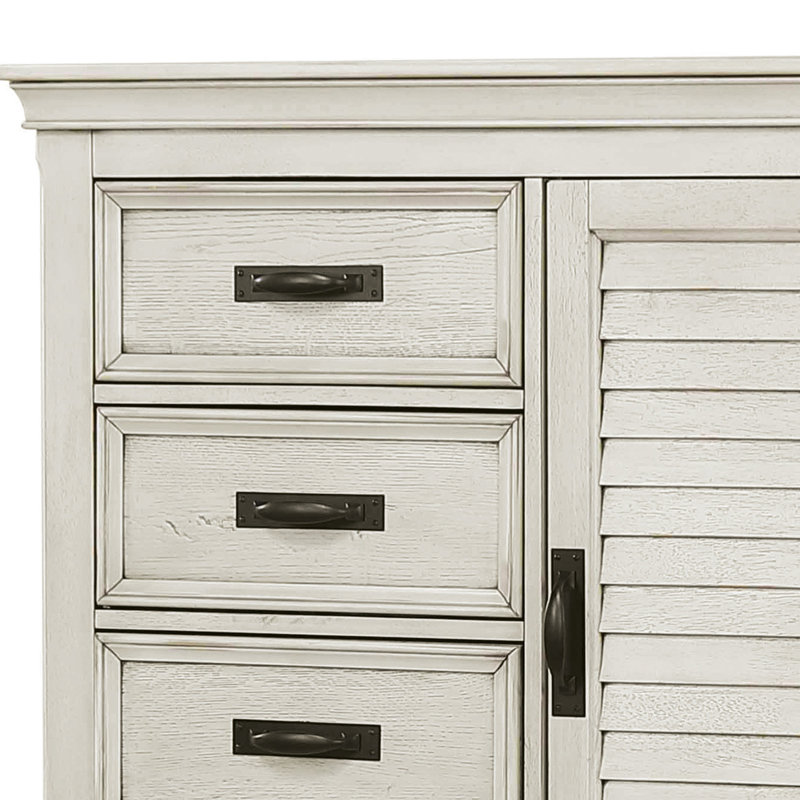 Commode pour homme 5 tiroirs Gert, Blanc