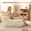 Fauteuil à billes - Mousse à haute résilience, dossier incurvé ergonomique, fauteuil de plancher léger pour petits espaces-129222547
