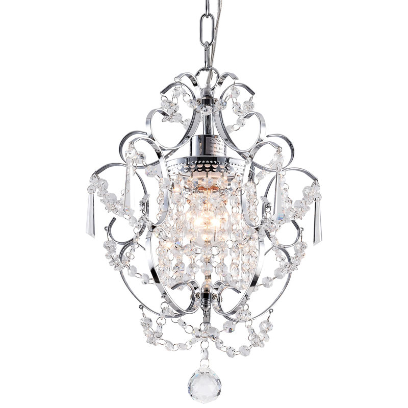 Luminaire suspendu 1 lumière Jelynn, Chrome