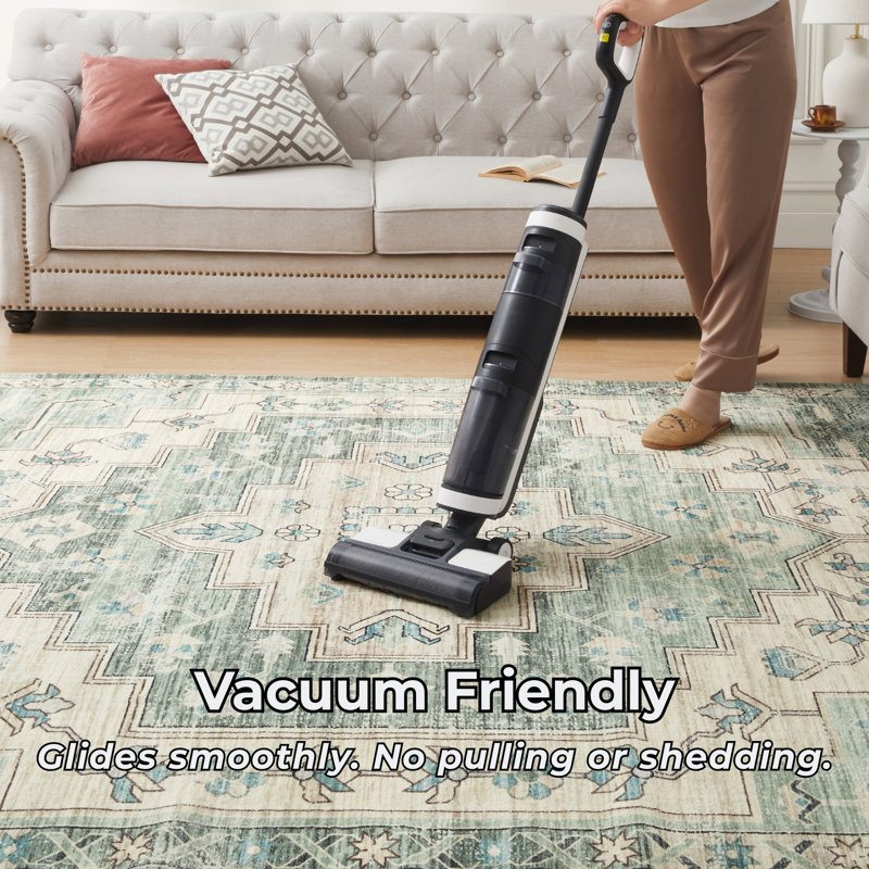Soft Cashmere Feel Area Rug – Non Slip Low Pile Living Room & Bedroom Carpet, Machine Washable, Rectangle 160 x 230 cm
