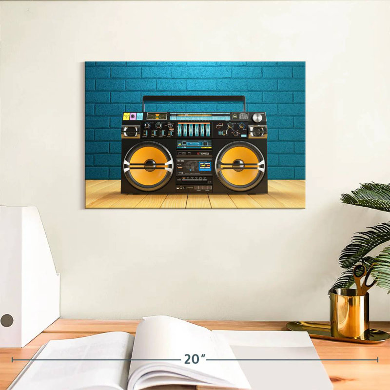 Abarca Boombox Player, 8" H x 12" W