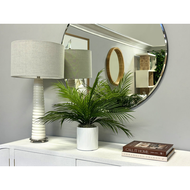 Outdoor UV Rated Palm in Fiberstone Pot