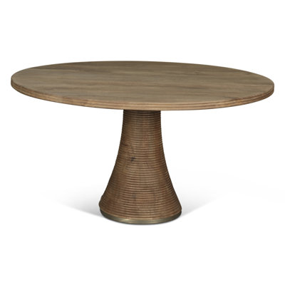 Provence 54" Round Dining Table in Natural Brown
