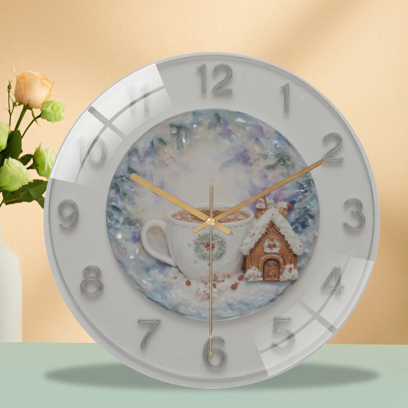 Horloge murale en verre 12 po