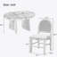 Ensemble de table de salle à manger extensible 5 pièces avec 5 chaises rembourrées confortables pour les réunions de famille dans la salle à manger et la cuisine