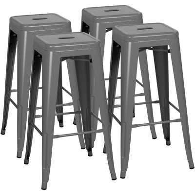 Lansing Iron Counter Stool with Steel Frame