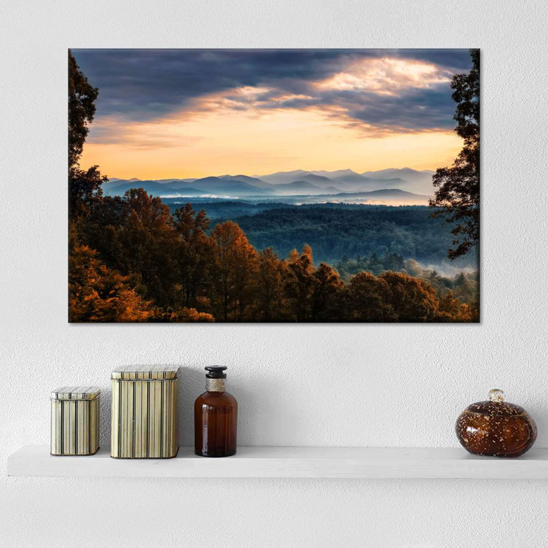 Blue Ridge Mountain Sunrise sur toile, H 8 po x l 12 po x P 1 po