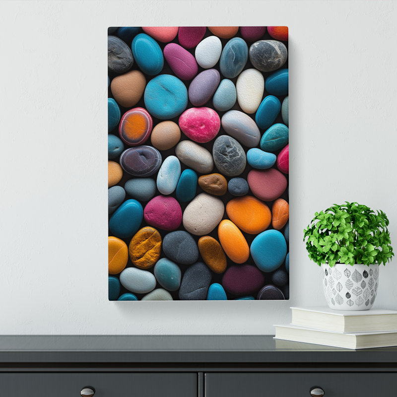 Pebbles Colour Field - Wrapped Canvas, 60cm H x 40cm W x 3cm D