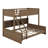 Twin XL Over Queen Bunk Bed With Storage, Solid Wood Bunk Bed With Storage Cabinets And USB Ports-594869036