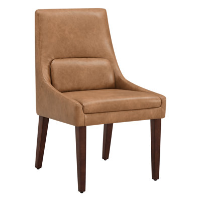 Josman Faux Leather Upholstered Dining Chair with Solid Wood Legs