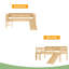 Lit mezzanine avec tablettes de rangement, lit mezzanine inférieur en bois massif avec lumières DEL et garde-corps pleine longueur, aucun sommier nécessaire-128436852-128436843