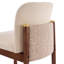Tabouret de comptoir en bois d'hévéa avec siège rembourré et dossier Linea-1962331079