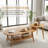 2-Piece Nesting Coffee Table Set, with 2-Tier Storage & Rustic Wood Grain, Oval & Round Tabletop, Minimalist Modern Style-2089818459