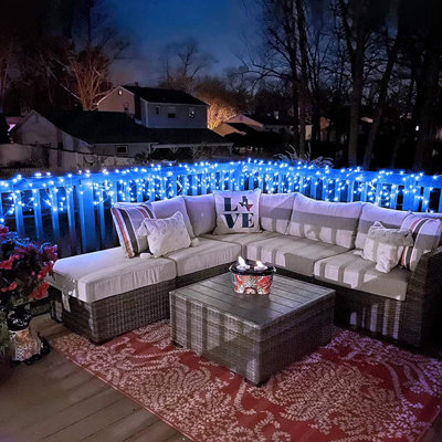 Iagan 886.4' Solar Powered 200 - Bulb String Lights