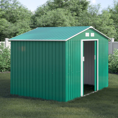 9 ft. W x 6 ft. D Metal Garden Shed