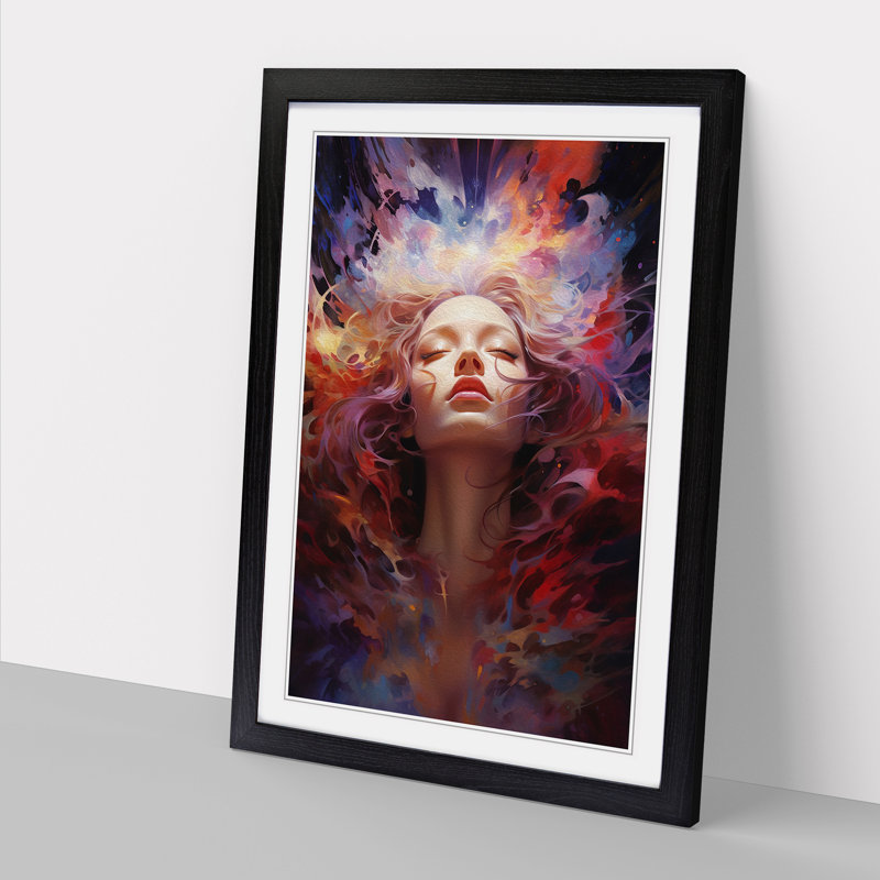Single Picture Frame Print on Wood, Black Framed, 34cm H x 25cm W