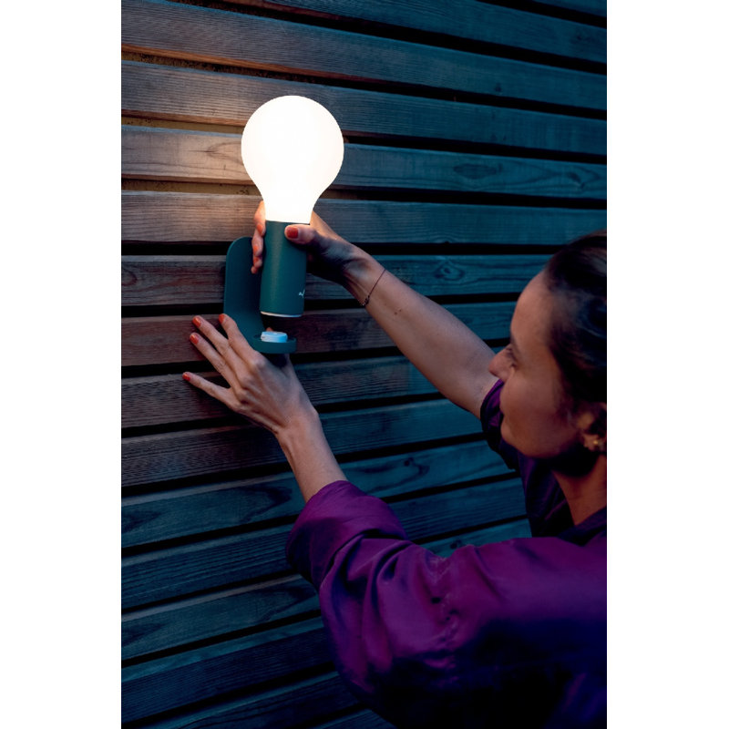 Aplo Outdoor Armed Sconce, Acapulco Blue