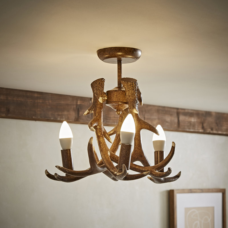 Omarion Semi Flush Mount, No Bulb