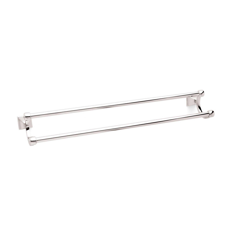 Quattro Double 24" Towel Bar, Polished Chrome