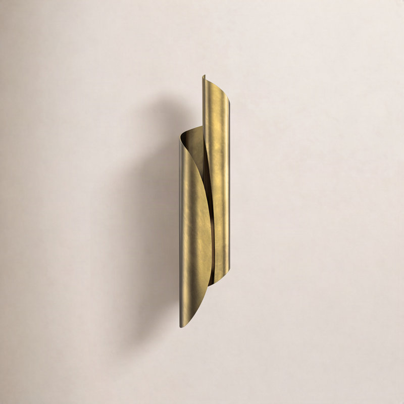 Parducci Corner Wall Light, Vintage Brass