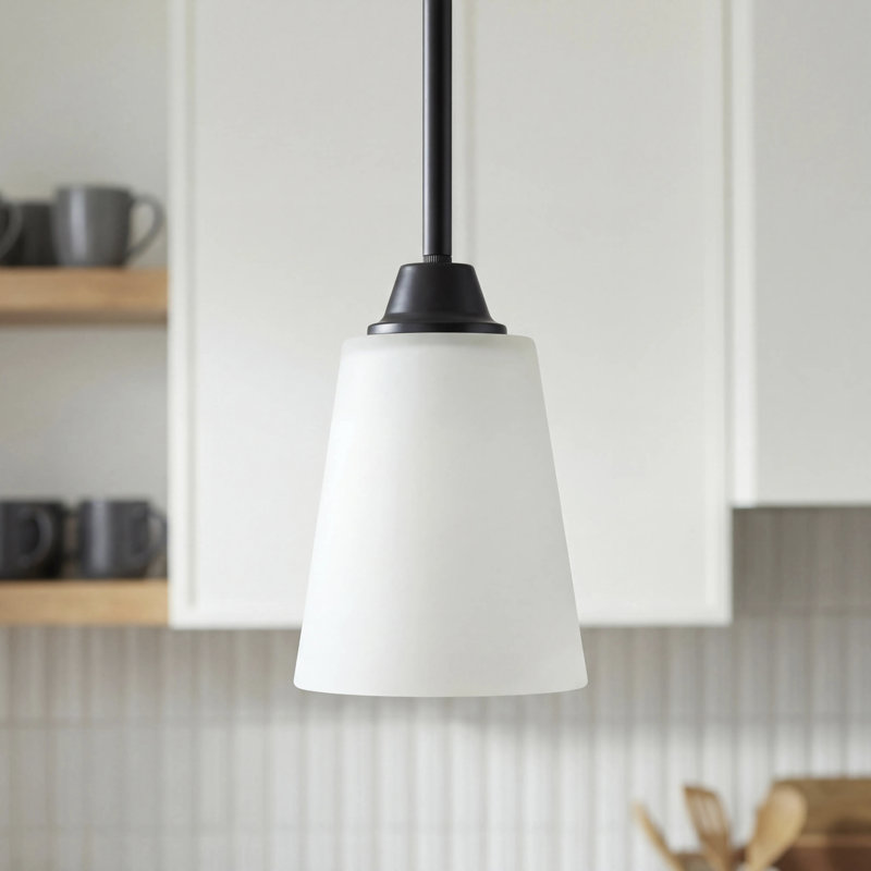 Depardieu Pendant, White, Matte Black