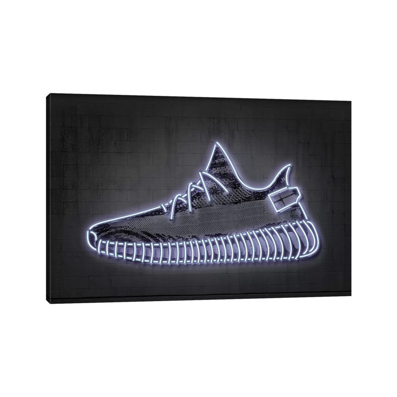 « Sneaker Y » par octave Mielu-impression d’art graphique, Pas de tapis, Toile tendue, H 12 po x l 18 po x 1,5 po