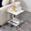 Campobello 2 Tier Square Faux Marble Side Table
