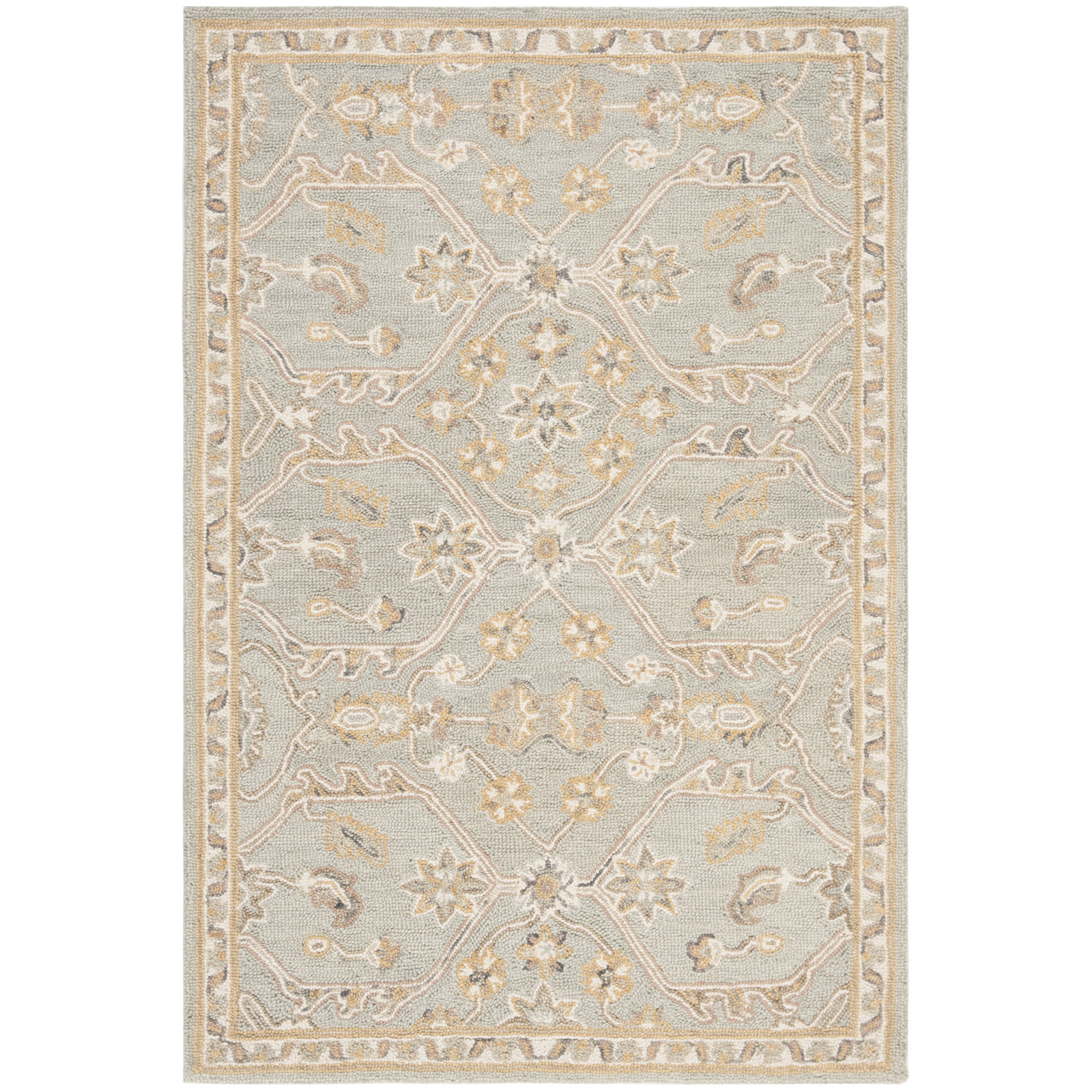 Airlie Slate Beige Hand-Tufted Wool Oriental Rug, Rectangle 10' x 14'