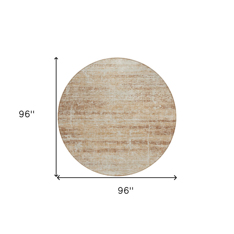 Tapis beige rond 8 po