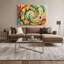 Desserts, fruits, collations, art mural sur toile brune