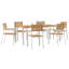 Wood Patio Dining Set with Rectangular Table-526822010-526822011