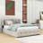 Markeon Queen Size 2 Drawers Upholstered Platform Bed with Twin XL Size Trundle-859263078