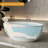 60.9 In. X 30.58 In. Stone Resin Solid Surface Freestanding Flatbottom Soaking Bathtub With Drain In Matte White