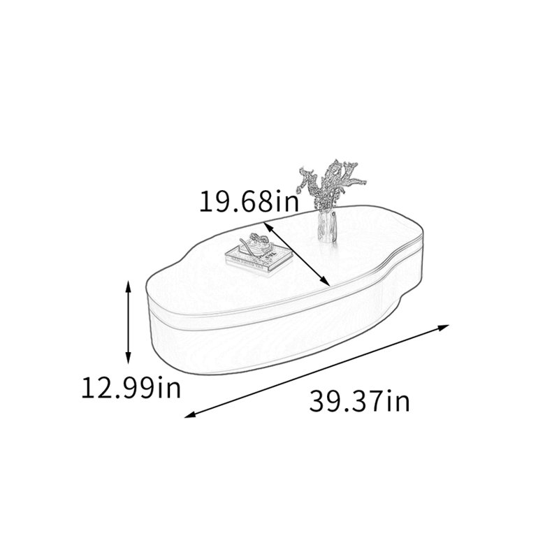 Table basse de rangement Creat Creative, H 12,99 po x L 39,37 po x l 19,68 po