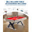 84" Billiard Table Set Includes 2 Cue Sticks, 16 Balls, 2 Chalk, Rack & Brush for Home, Basement-125192993